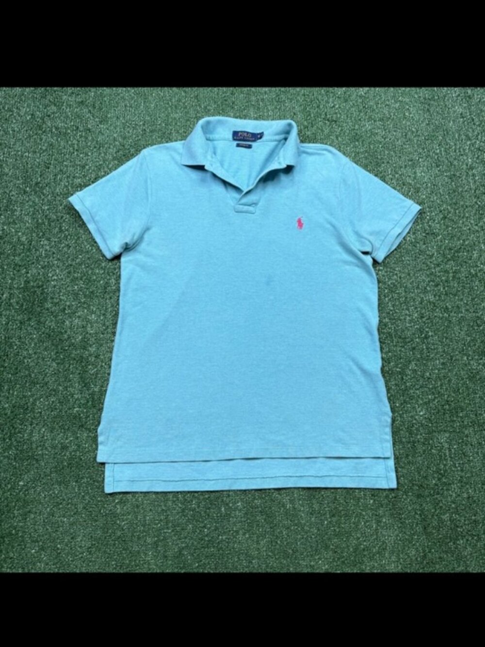 Ralph Lauren Polo Shirt Mens Size M Blue Short Sleeve Preppy